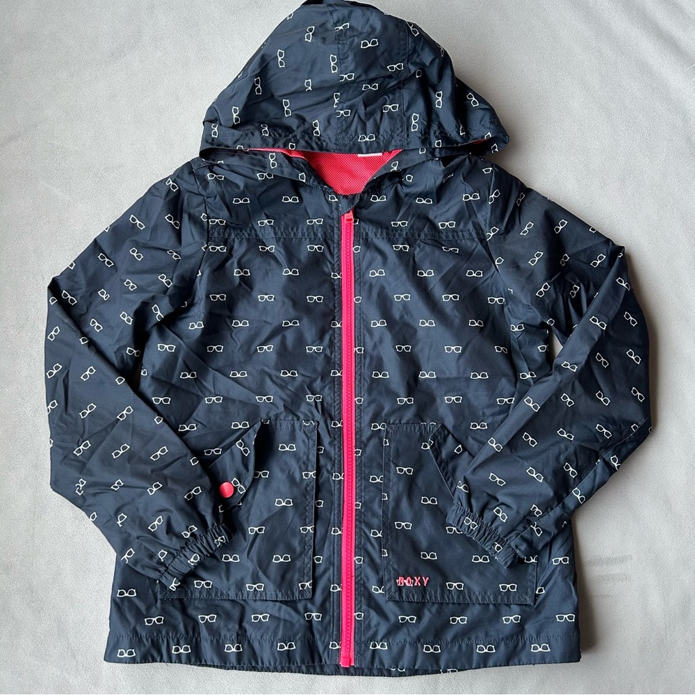 Roxy Girl ~ Lightweight Mesh Lined Hooded Jacket ~ Girls Size 10 Medium